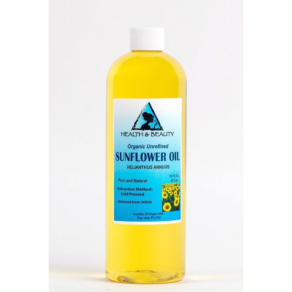 Sunflower oil unrefined organic carrier cold pressed virgin raw pure 32